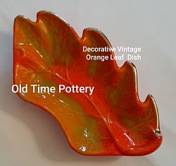 Decorative Vintage Orange Leaf Dish