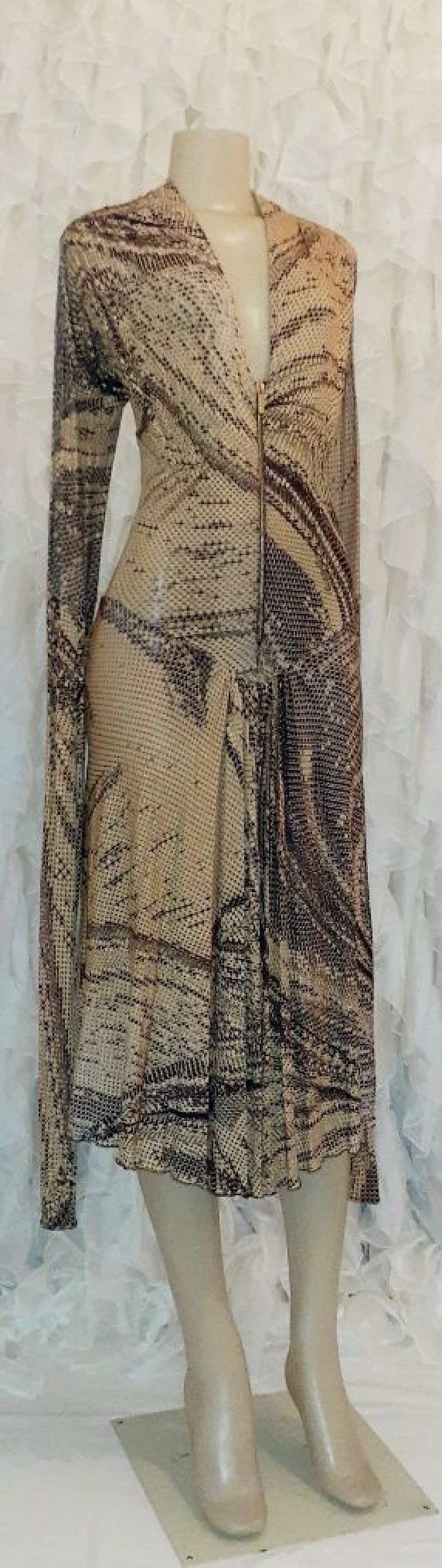 SOLD (buyer Texas) Roberto Cavalli snake print-dress Vintage Designer L