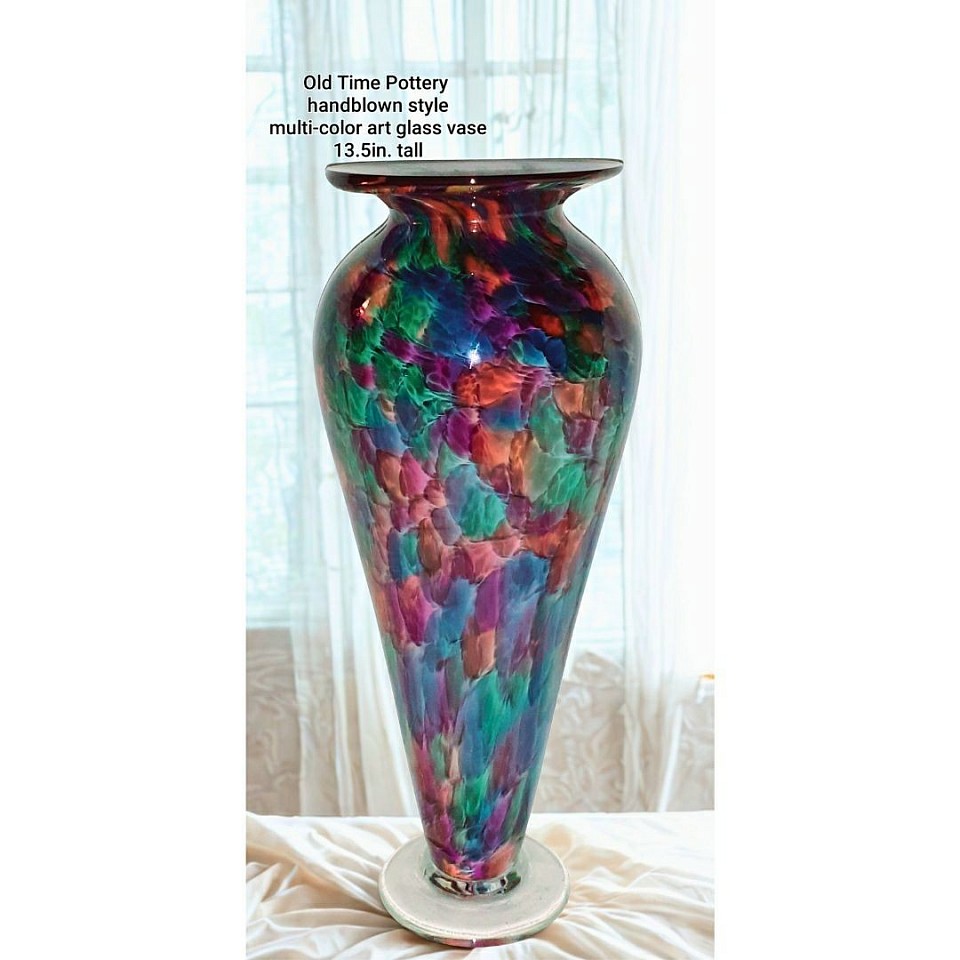 Old Time Pottery Multi-Color Vase